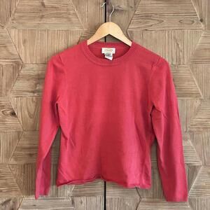 Talbots Women's Sweater Peach Petite Size Small - Cozy and Stylish